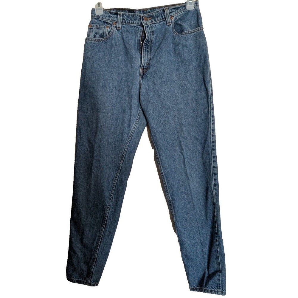 Vintage Levi's 551 Relaxed Tapered Jeans Womens 12 Long 90s Blue Denim
